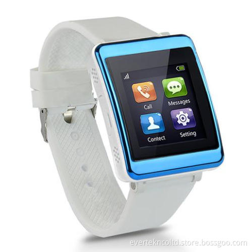 Bluetooth Smart Watch Phone Mobile with Spy Camera Touch Screen sim phone-- white